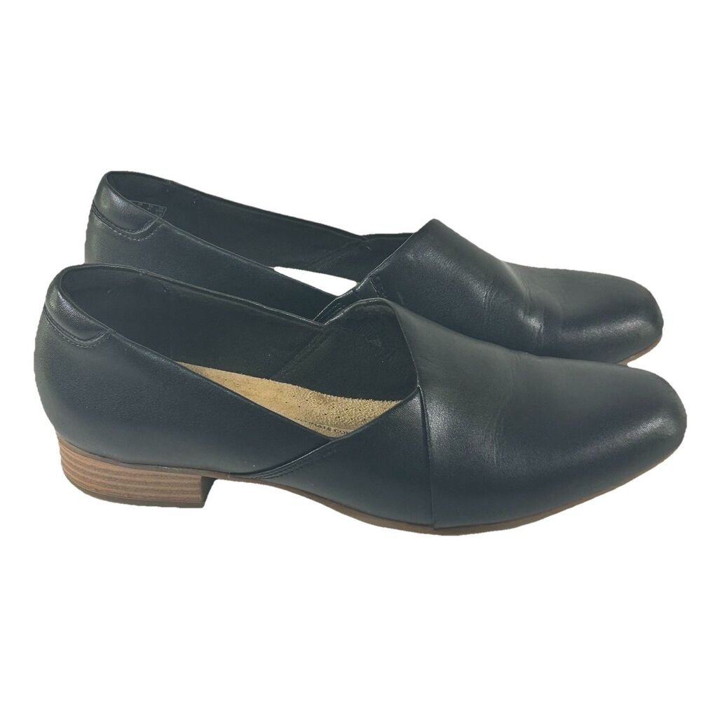Clarks Juliet Palm Black Leather Women's Pumps Shoes - Size 9.5